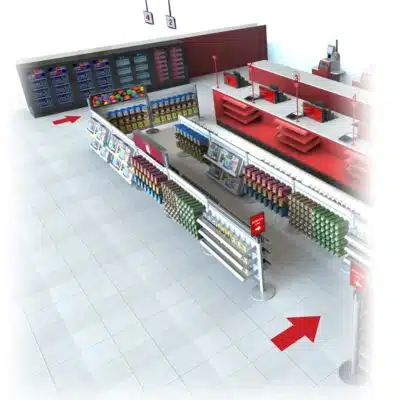 In-Queue Merchandising System